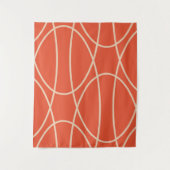 曲線コンテンポラリー抽象デザイン タペストリー (正面)