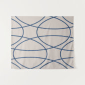 曲線コンテンポラリー抽象デザイン タペストリー (正面(横))