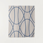 曲線コンテンポラリー抽象デザイン タペストリー (正面)