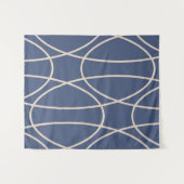 曲線コンテンポラリー抽象デザイン タペストリー (正面(横))