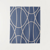 曲線コンテンポラリー抽象デザイン タペストリー (正面)