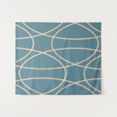 曲線コンテンポラリー抽象デザイン タペストリー (正面(横))