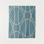 曲線コンテンポラリー抽象デザイン タペストリー (正面)