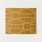 曲線コンテンポラリー抽象デザイン タペストリー (正面(横))