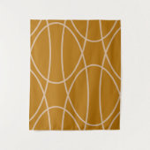 曲線コンテンポラリー抽象デザイン タペストリー (正面)