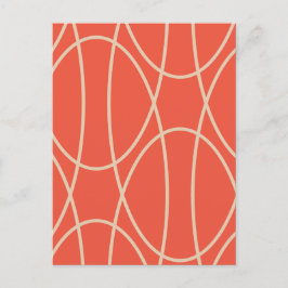 曲線コンテンポラリー抽象デザイン ポストカード