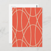 曲線コンテンポラリー抽象デザイン ポストカード (正面/裏面)