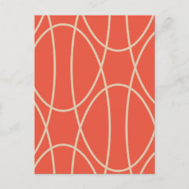 曲線コンテンポラリー抽象デザイン ポストカード