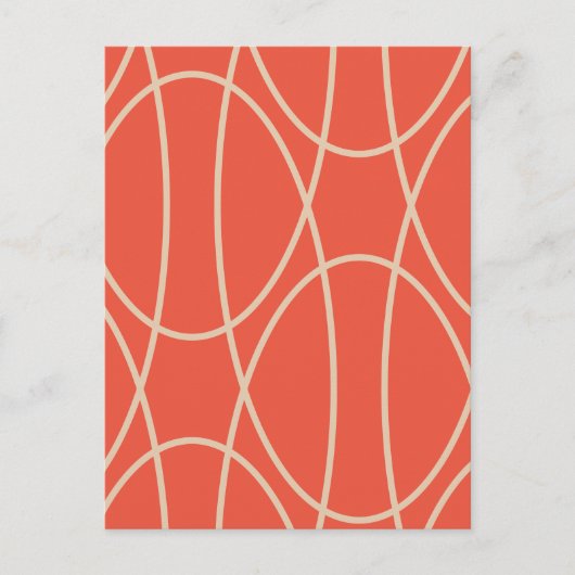 曲線コンテンポラリー抽象デザイン ポストカード (正面)