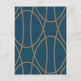 曲線コンテンポラリー抽象デザイン ポストカード