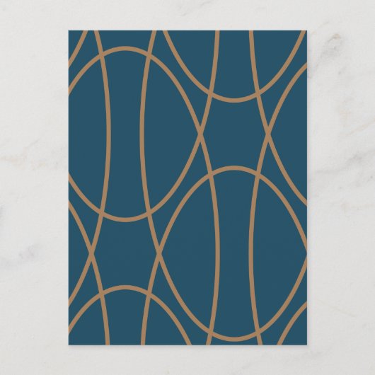 曲線コンテンポラリー抽象デザイン ポストカード (正面)