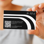 曲線ストライプアーチブラック&ホワイト結婚ズ詳細 エンクロージャーカード