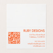 曲線ストライプレトロミニマリスト順ありがとう赤 名刺 (内部フラット)