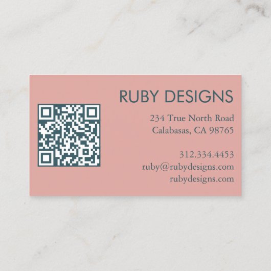 曲線ストライプレトロミニマリスト順ありがとう 名刺 (裏面)