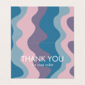 曲線ストライプレトロミニマリスト順ありがとうQR 名刺 (外部フラット)