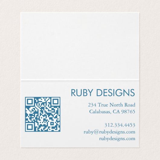 曲線ストライプレトロミニマリスト順ありがとうQR 名刺 (内部フラット)