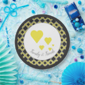 曲線タイポグラフィ領域 ペーパープレート (パーティー)