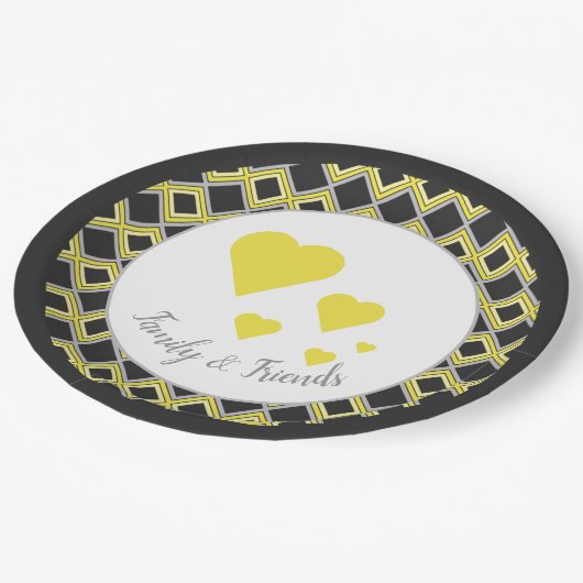 曲線タイポグラフィ領域 ペーパープレート (アングル)