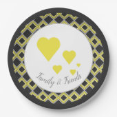 曲線タイポグラフィ領域 ペーパープレート (正面)