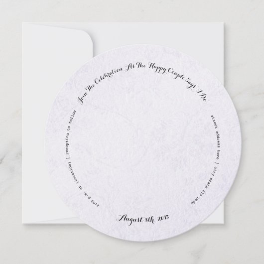 曲線テキストラウンド招待状 招待状 (正面)