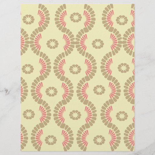 曲線パターンスクラップブック紙 (正面)