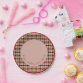 曲線ファンシースクリプトタイポグラフィ ペーパープレート (パーティー)