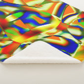 曲線ベージストリップ上のカラーパッチ シェルパブランケット (3/4)