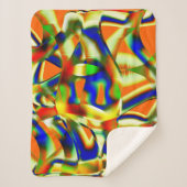 曲線ベージストリップ上のカラーパッチ シェルパブランケット (正面)