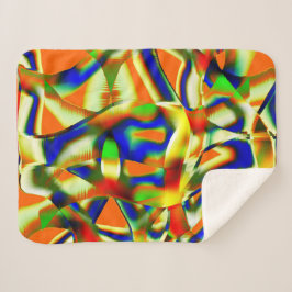 曲線ベージストリップ上のカラーパッチ シェルパブランケット