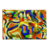 曲線ベージストリップ上のカラーパッチ 枕カバー (裏面-右)