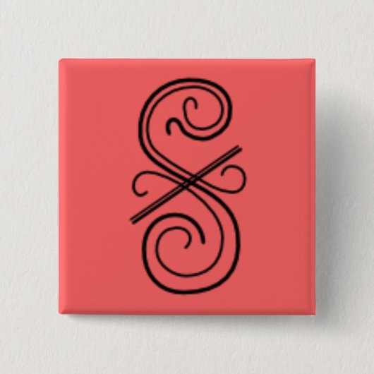 曲線ボタン 缶バッジ (正面)