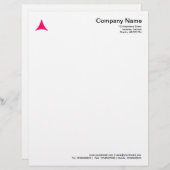 曲線三角形 – ネオン赤 レターヘッド (正面/裏面)