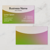 曲線上のトップv4d – ソフトグラデーションの名刺 名刺 (正面/裏面)