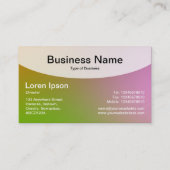 曲線上のトップv4d – ソフトグラデーションの名刺 名刺 (正面)