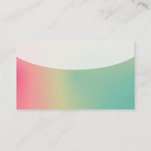 曲線上のトップv4d – ソフトグラデーションの名刺 名刺 (裏面)