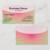 曲線上のトップv4d – ソフトグラデーションの名刺 名刺 (正面/裏面)