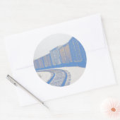 曲線上の貨物列車 ラウンドシール (封筒)