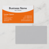 曲線上部 – オレンジ 名刺 (正面/裏面)