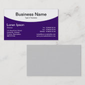 曲線上部 – 深い紫 名刺 (正面/裏面)