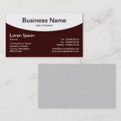 曲線上部 – 濃い茶色 名刺 (正面/裏面)