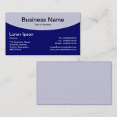 曲線上部v2 -深い海軍 名刺 (正面/裏面)