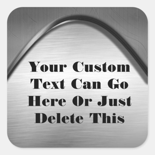 曲線仕上げメタルルックステッカー スクエアシール (正面)