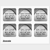 曲線仕上げメタルルックステッカー スクエアシール (シート)