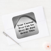 曲線仕上げメタルルックステッカー スクエアシール (封筒)