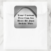 曲線仕上げメタルルックステッカー スクエアシール (バッグ)