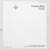 曲線十字 – 黒 レターヘッド (正面/裏面)