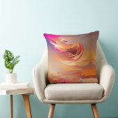 曲線地理渦巻き線(暖かいトーン) クッション (椅子)