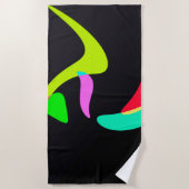 曲線形状 ビーチタオル (正面)