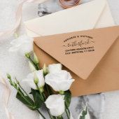 曲線文字とスクリプトの魅力的差出人住所 セルフインキングスタンプ