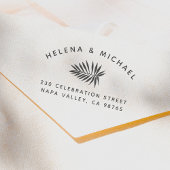 曲線文字カップルナグズパームリーフ差出人住所 セルフインキングスタンプ